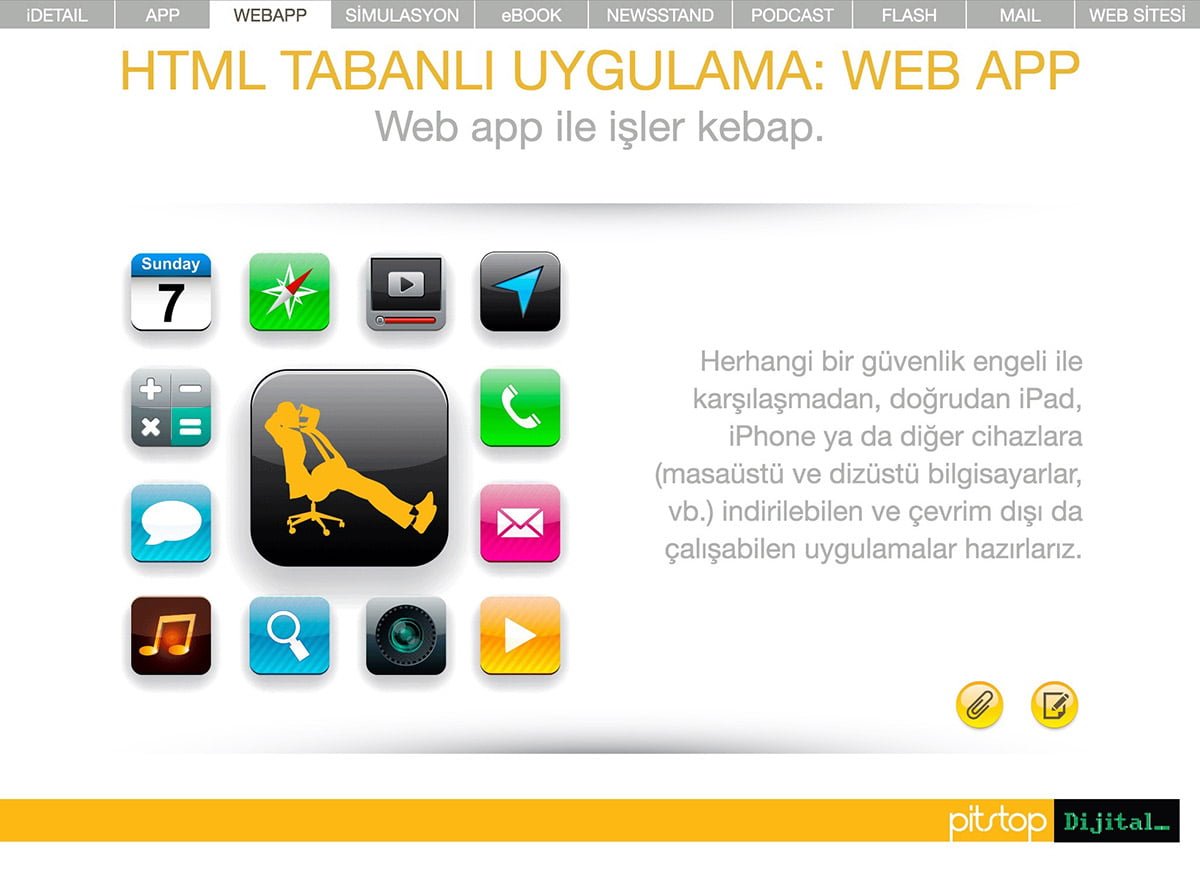 html tabanlı uygulama: webapp